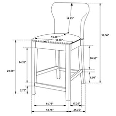 Gibson Black 5 Pc Counter Height Dining Set - furniture place usa