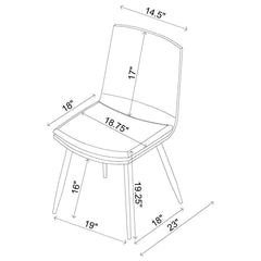 Ortega Brown Side Chair - furniture place usa