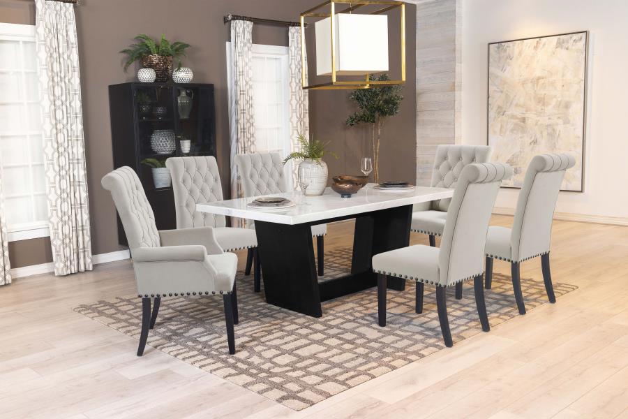 Sherry Grey 7 Pc Dining Set - furniture place usa