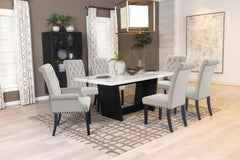 Sherry Grey 7 Pc Dining Set - furniture place usa