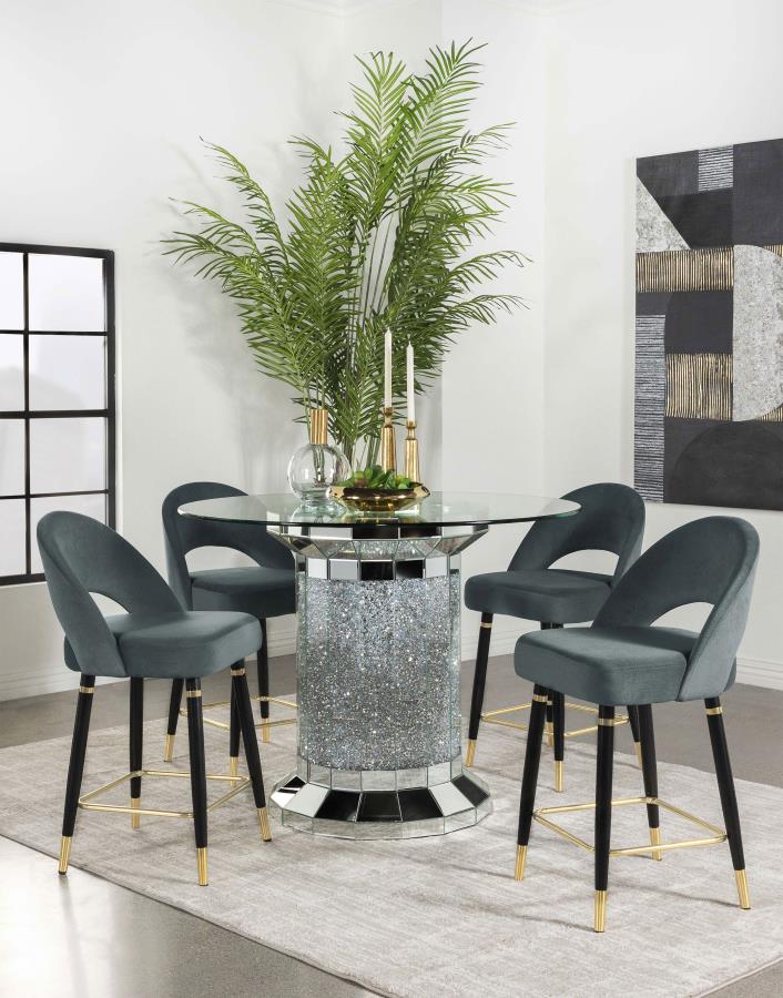 Ellie Grey 5 Pc Counter Height Dining Set - furniture place usa