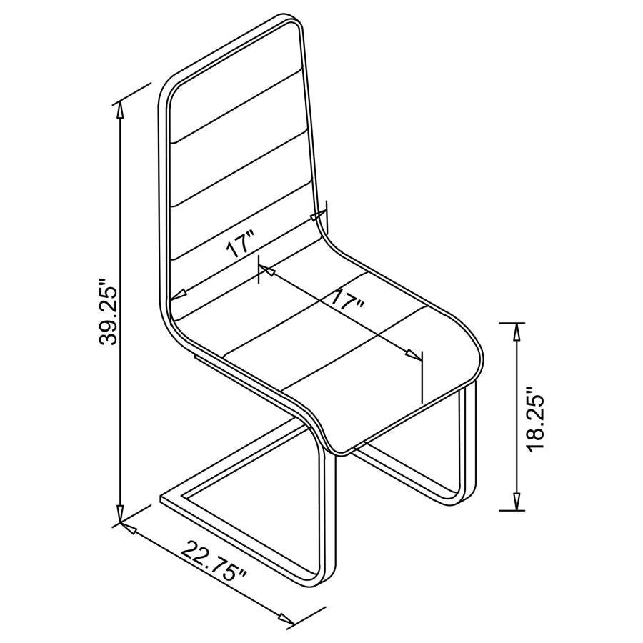 Broderick Black Side Chair - furniture place usa