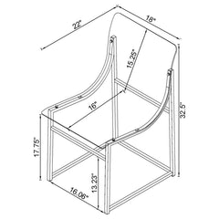 Adino Clear Side Chair - furniture place usa