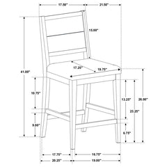 Elodie Grey Counter Stool - furniture place usa