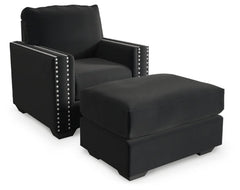 Gleston Chair and Ottoman - furniture place usa
