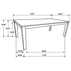Hollis Brown Dining Table - furniture place usa