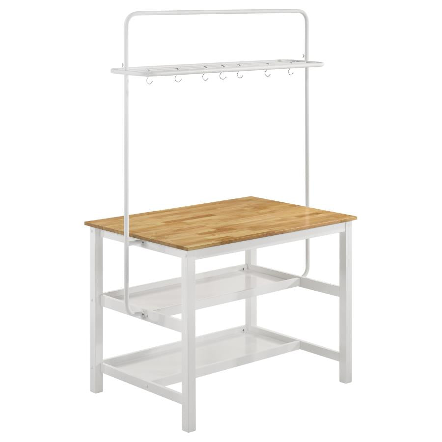 Hollis Brown Kitchen Island Table - furniture place usa