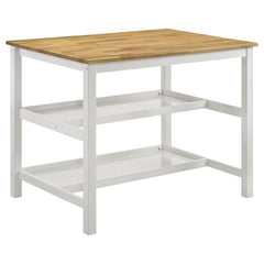 Hollis Brown Kitchen Island Table - furniture place usa