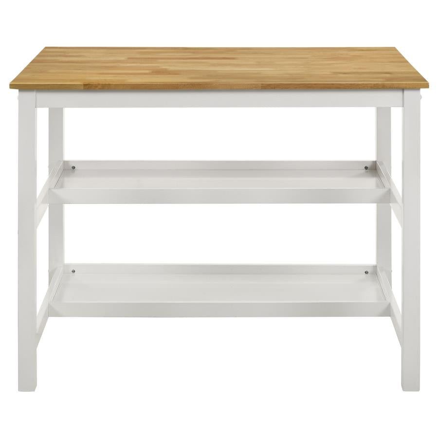 Hollis Brown Kitchen Island Table - furniture place usa