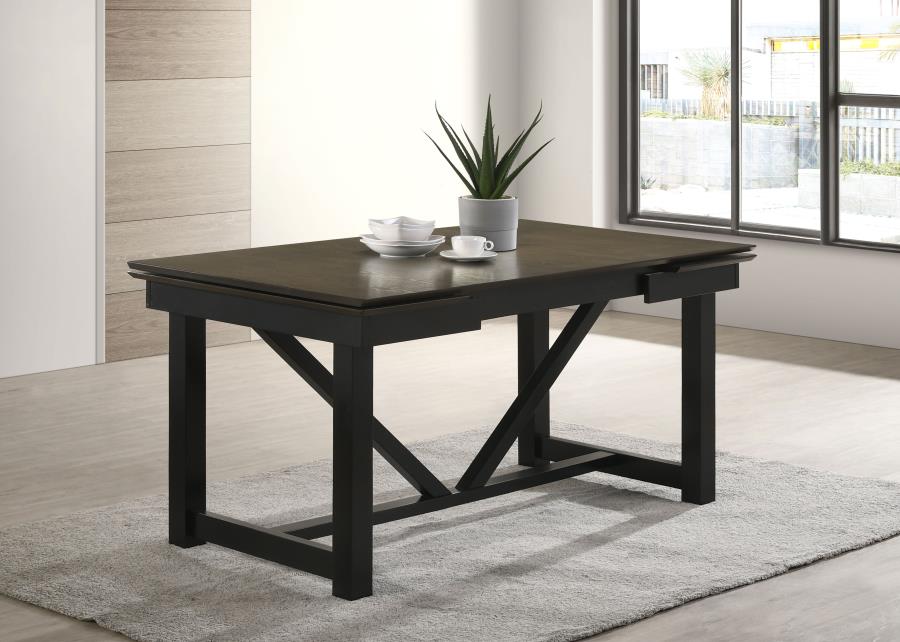 Malia Brown Dining Table - furniture place usa