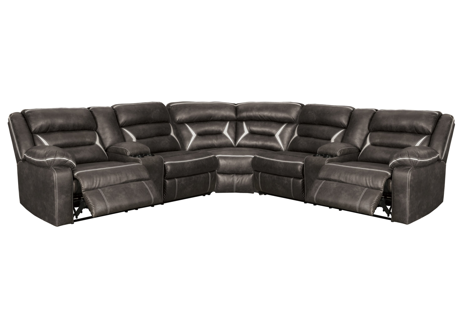Kincord 3-Piece Sectional with Recliner - PKG000835 - furniture place usa