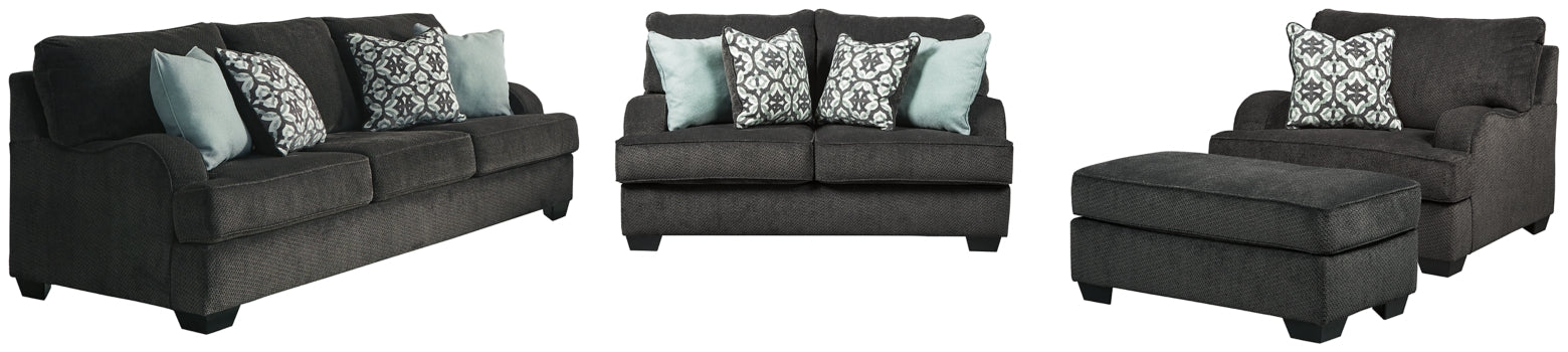 Charenton Sofa, Loveseat, Chair and Ottoman - furniture place usa