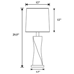 Keene Silver Table Lamp - furniture place usa