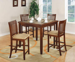 Jardin Brown 5 Pc Counter Height Dining Set - furniture place usa