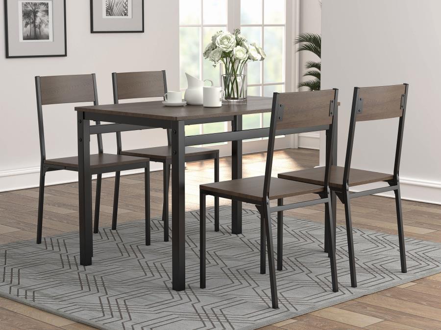 Lana Black 5 Pc Dining Set - furniture place usa