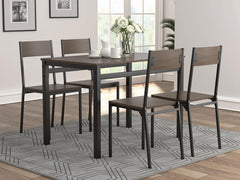 Lana Black 5 Pc Dining Set - furniture place usa