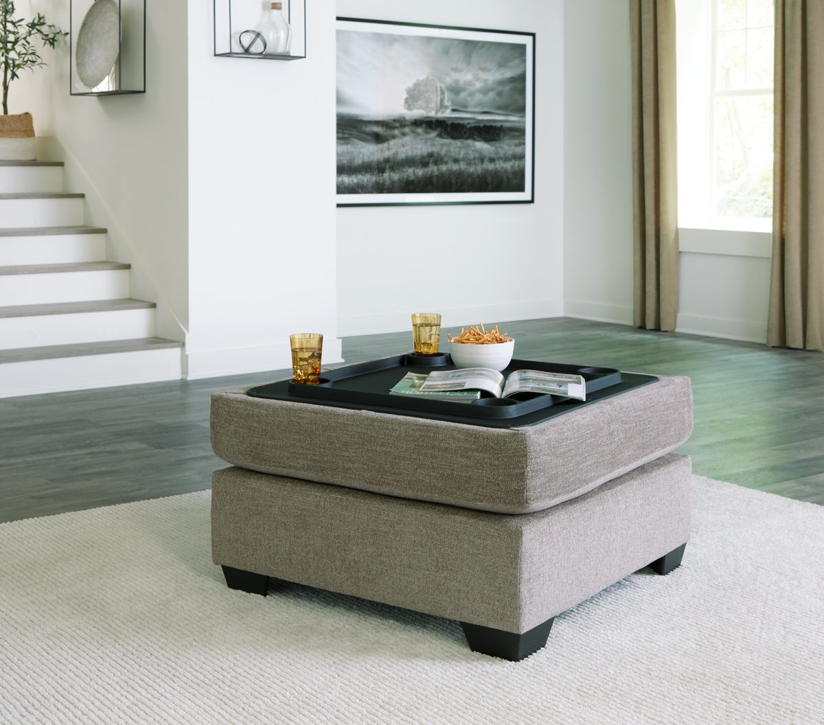 Creswell Ottoman With Storage - furniture place usa