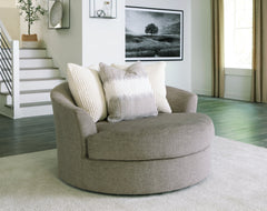 Creswell Oversized Swivel Accent Chair - furniture place usa
