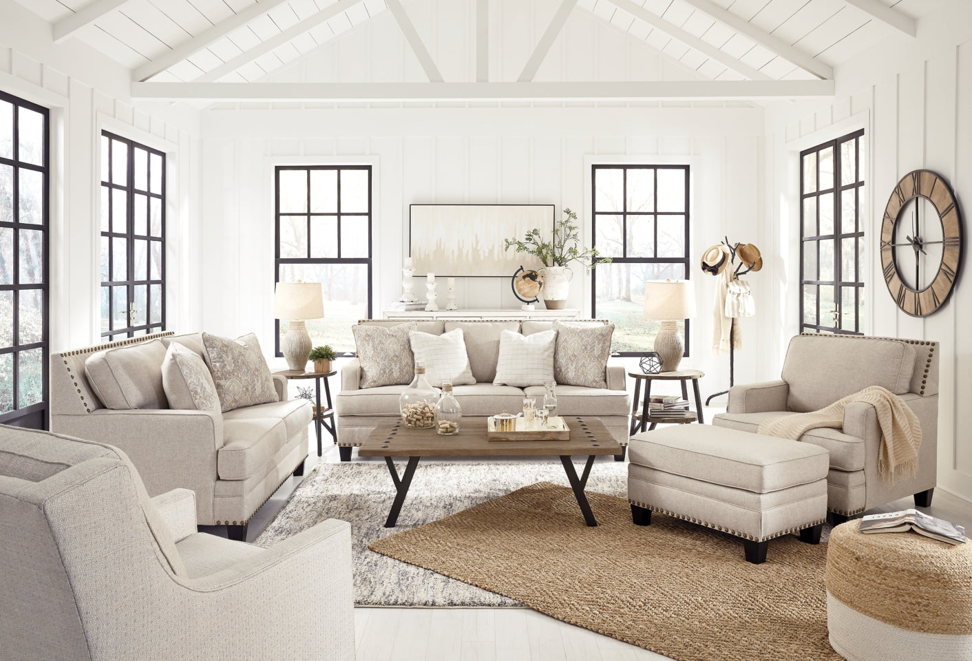 Claredon Sofa, Loveseat, Chair and Ottoman - furniture place usa