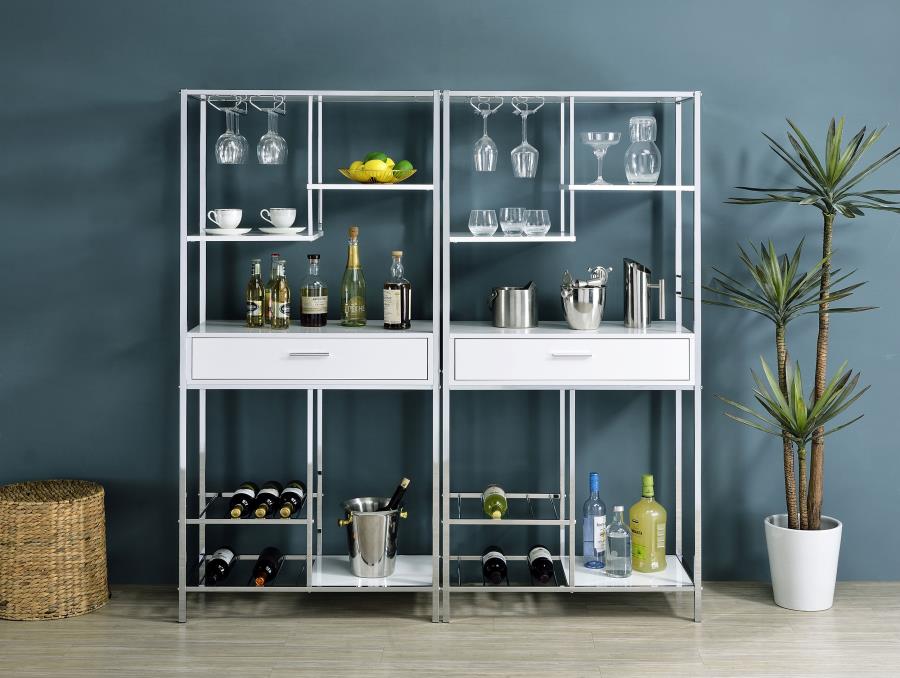 Figueroa White Wine Cabinet - furniture place usa