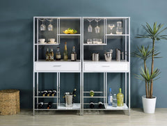 Figueroa White Wine Cabinet - furniture place usa