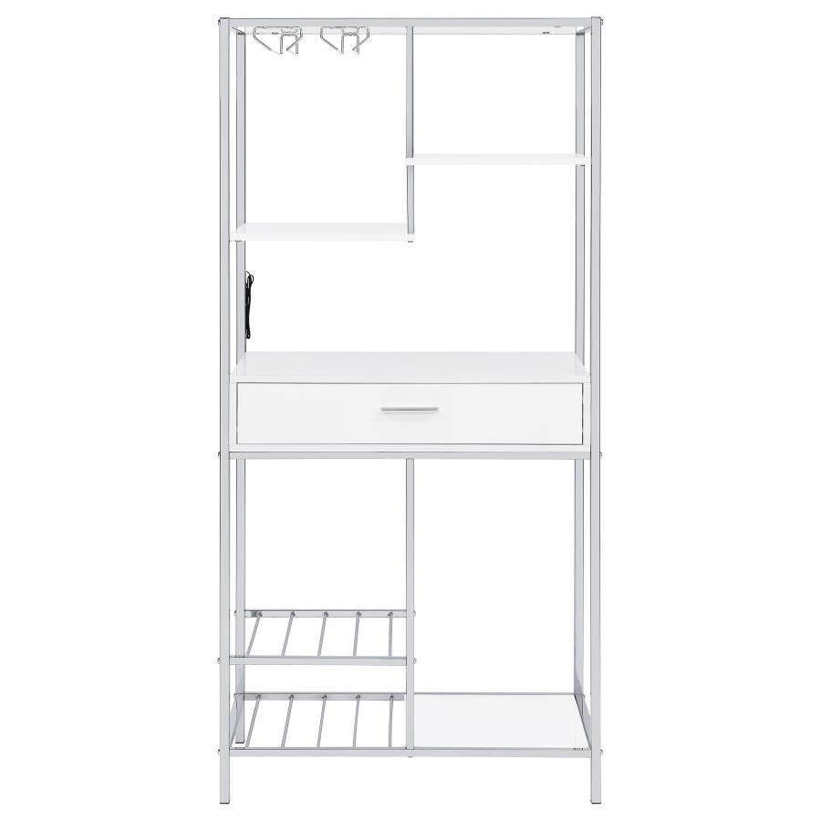 Figueroa White Wine Cabinet - furniture place usa