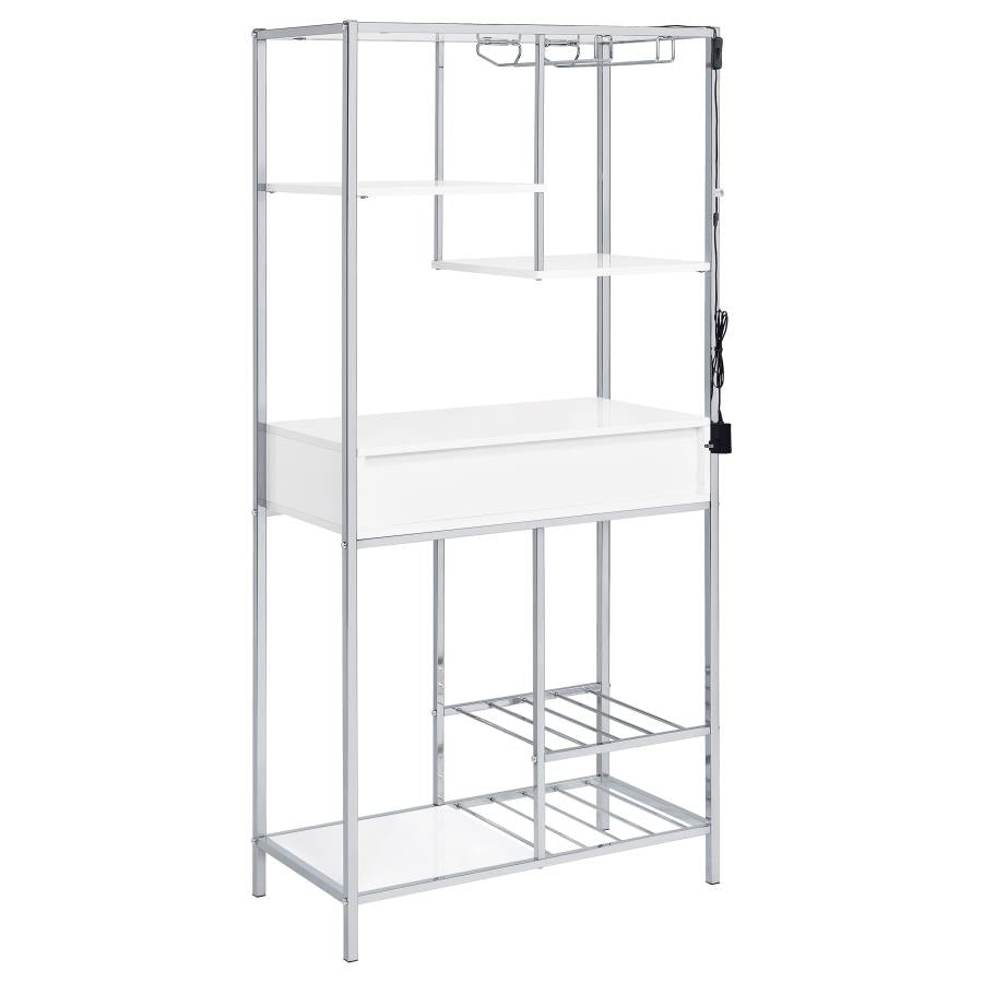 Figueroa White Wine Cabinet - furniture place usa