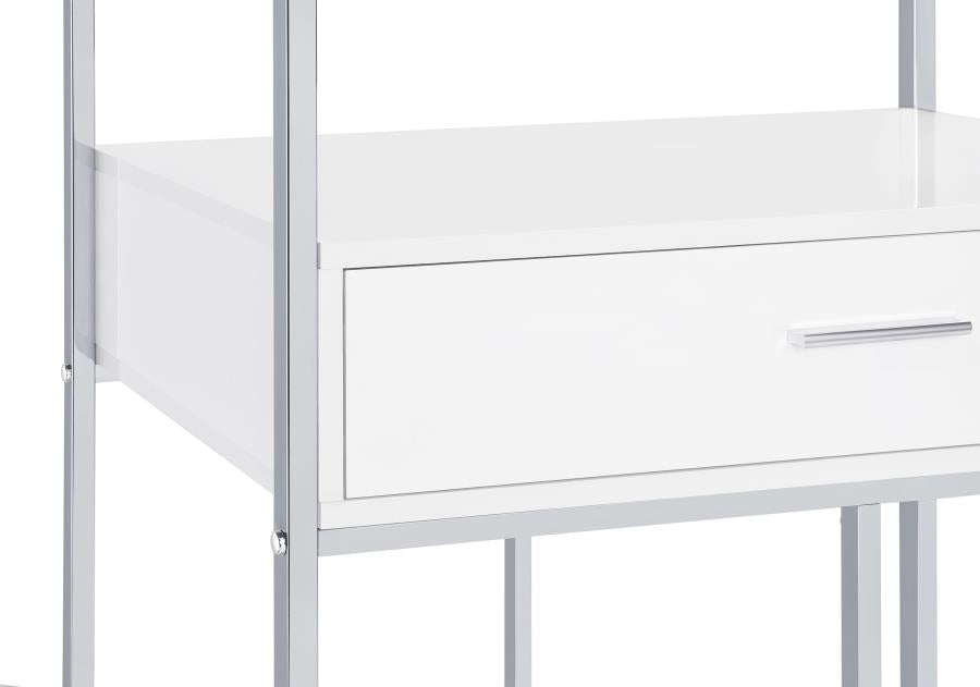 Figueroa White Wine Cabinet - furniture place usa