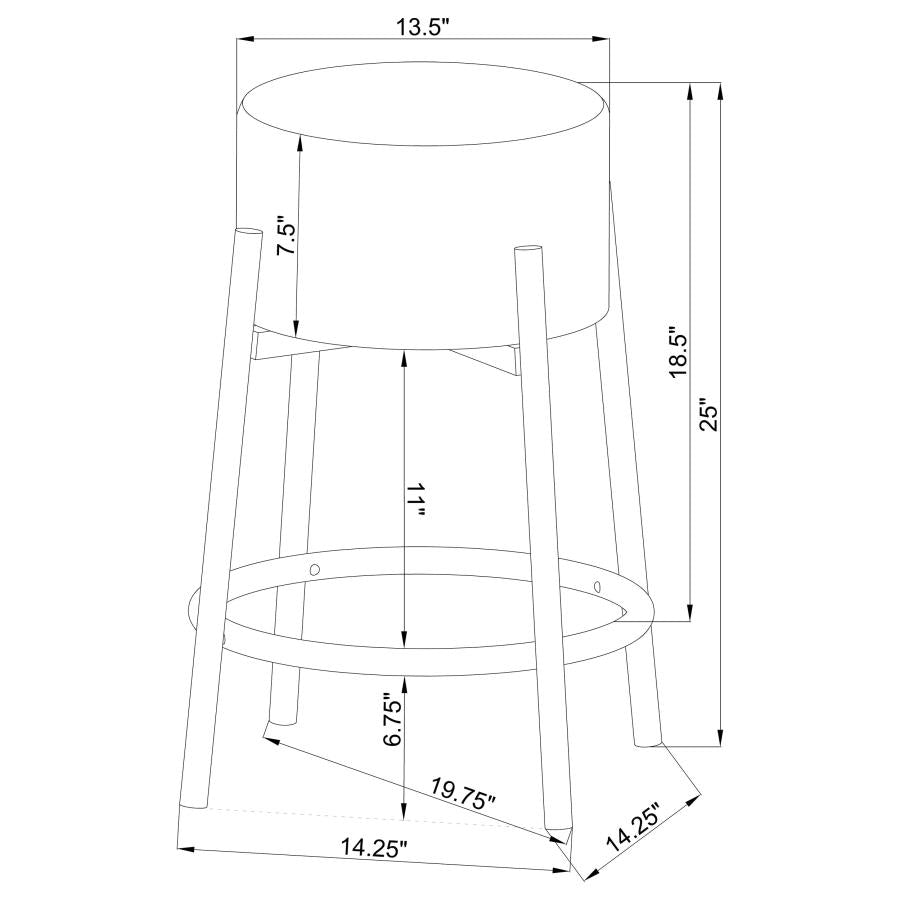 Leonard Beige Counter Stool - furniture place usa