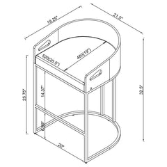 Thermosolis Clear Counter Stool - furniture place usa