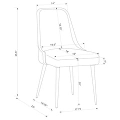 Alan Grey Side Chair - furniture place usa