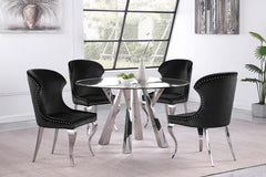 Cheyanne Black Side Chair - furniture place usa