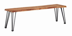 Sherman Brown Bench - furniture place usa