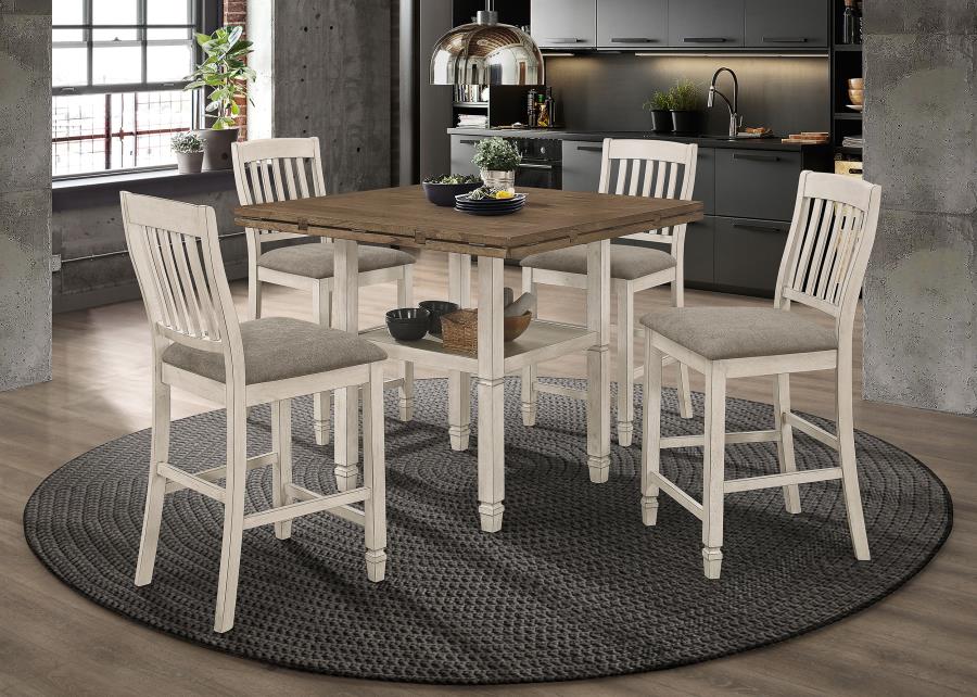 Sarasota Ivory 5 Pc Counter Height Dining Set - furniture place usa