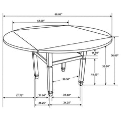 Sarasota Ivory 5 Pc Counter Height Dining Set - furniture place usa