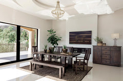 Calandra Brown 6 Pc Dining Set - furniture place usa