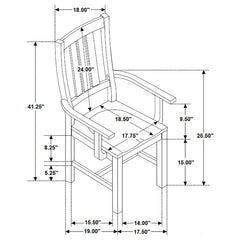 Calandra Brown Arm Chair - furniture place usa
