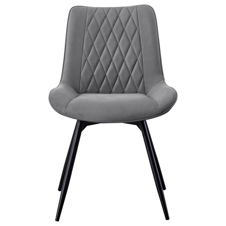 Diggs Grey Swivel Side Chair - furniture place usa