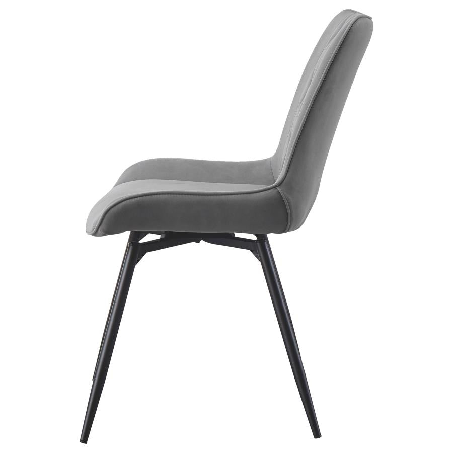 Diggs Grey Swivel Side Chair - furniture place usa