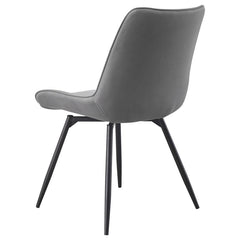 Diggs Grey Swivel Side Chair - furniture place usa