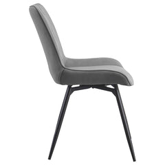 Diggs Grey Swivel Side Chair - furniture place usa