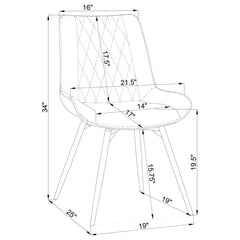Diggs Grey Swivel Side Chair - furniture place usa