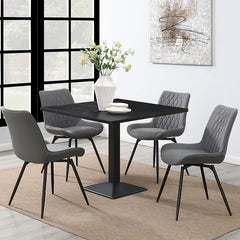 Diggs Grey Swivel Side Chair - furniture place usa