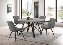 Diggs Grey Swivel Side Chair - furniture place usa
