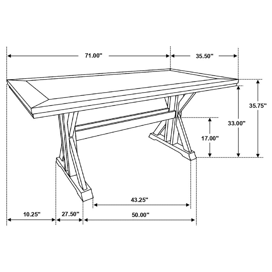 Bairn Grey Counter Height Dining Table - furniture place usa