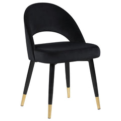 Lindsey Black Side Chair - furniture place usa