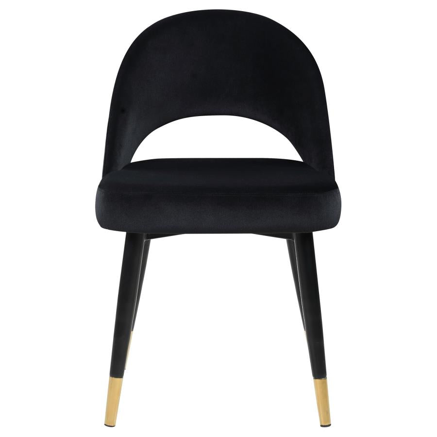 Lindsey Black Side Chair - furniture place usa