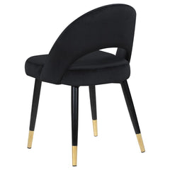 Lindsey Black Side Chair - furniture place usa