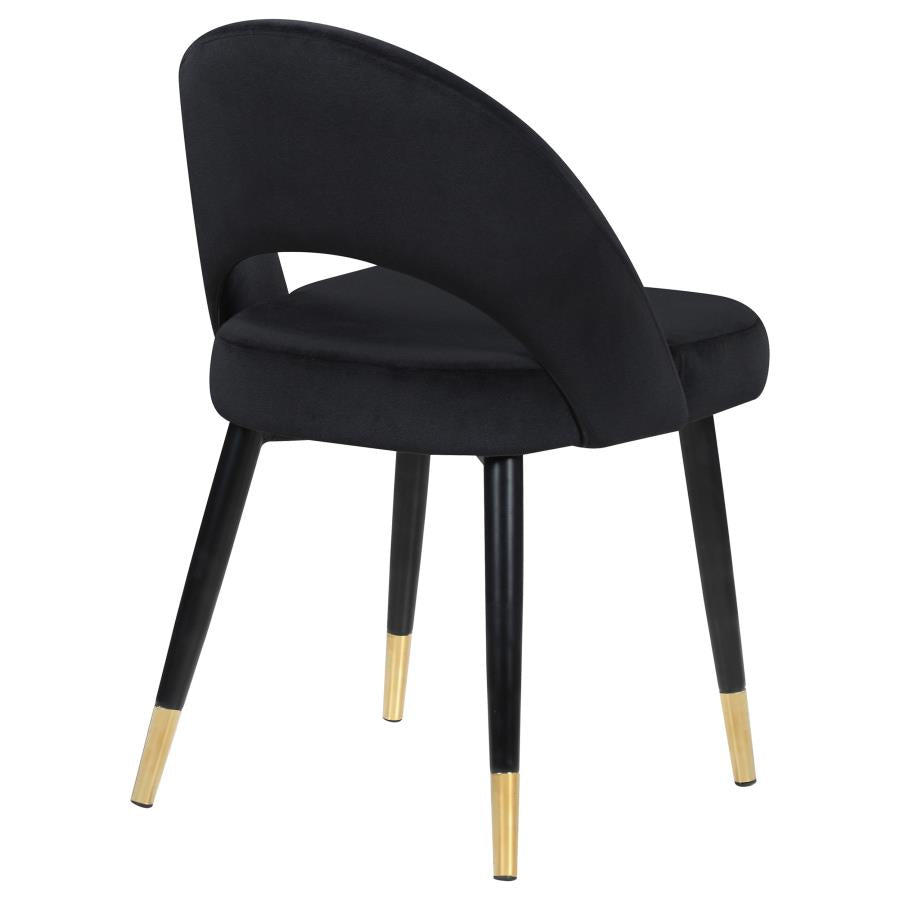 Lindsey Black Side Chair - furniture place usa