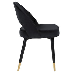 Lindsey Black Side Chair - furniture place usa